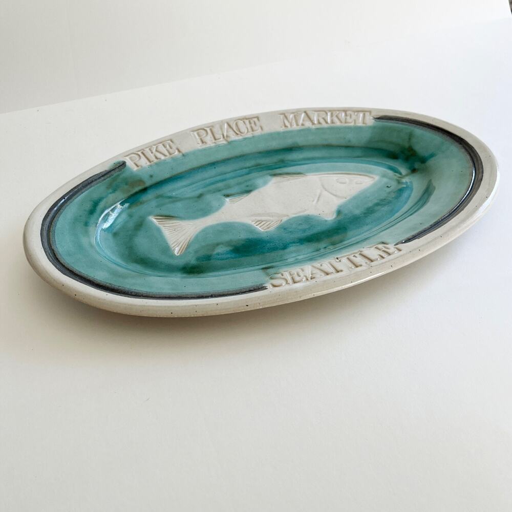 Sally Christopher Pike Place Market Seattle Fish Platter Studio Pottery 1989 - Picture 6 of 8